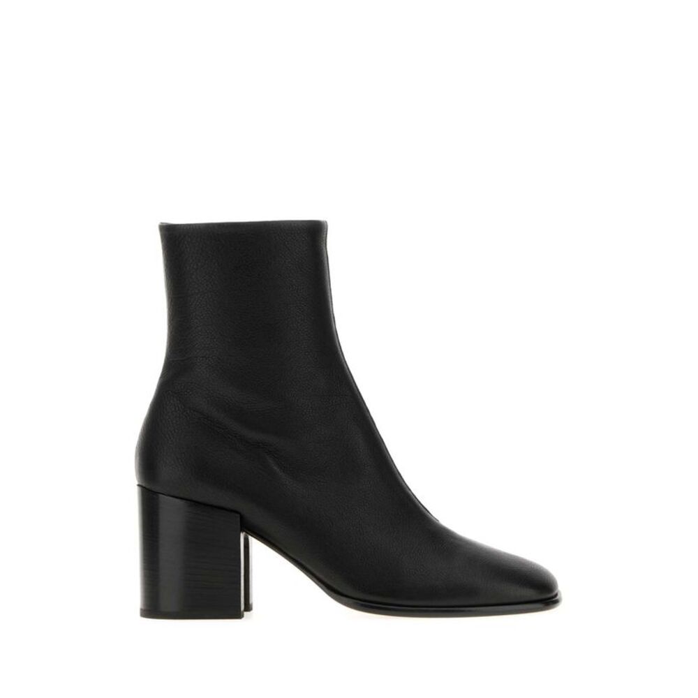 Dries Van Noten Women Black Leather Ankle Boots